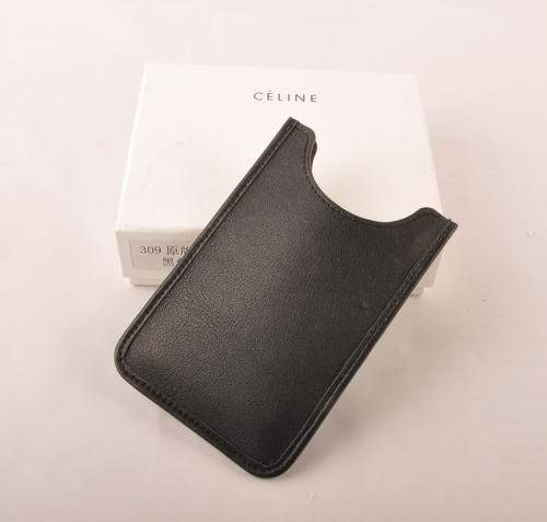 Celine Iphone Case - Celine 309 Black Original Leather